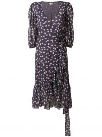 Ganni Floral Wrap Dress - Farfetch at Farfetch